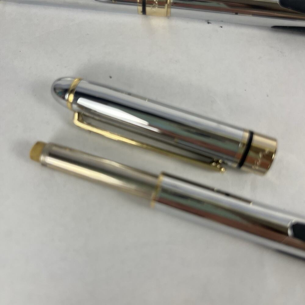 Vintage Pierre Cardin Chrome Gold Pen Pencil Set Boxed Bonus PDA Stylus PC Gift - Picture 8 of 16